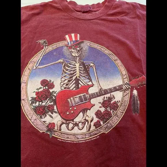Mens CRONIES Vintage 1994 Philip Garris Grateful Dead Single Stitch Shirt Sz XL
